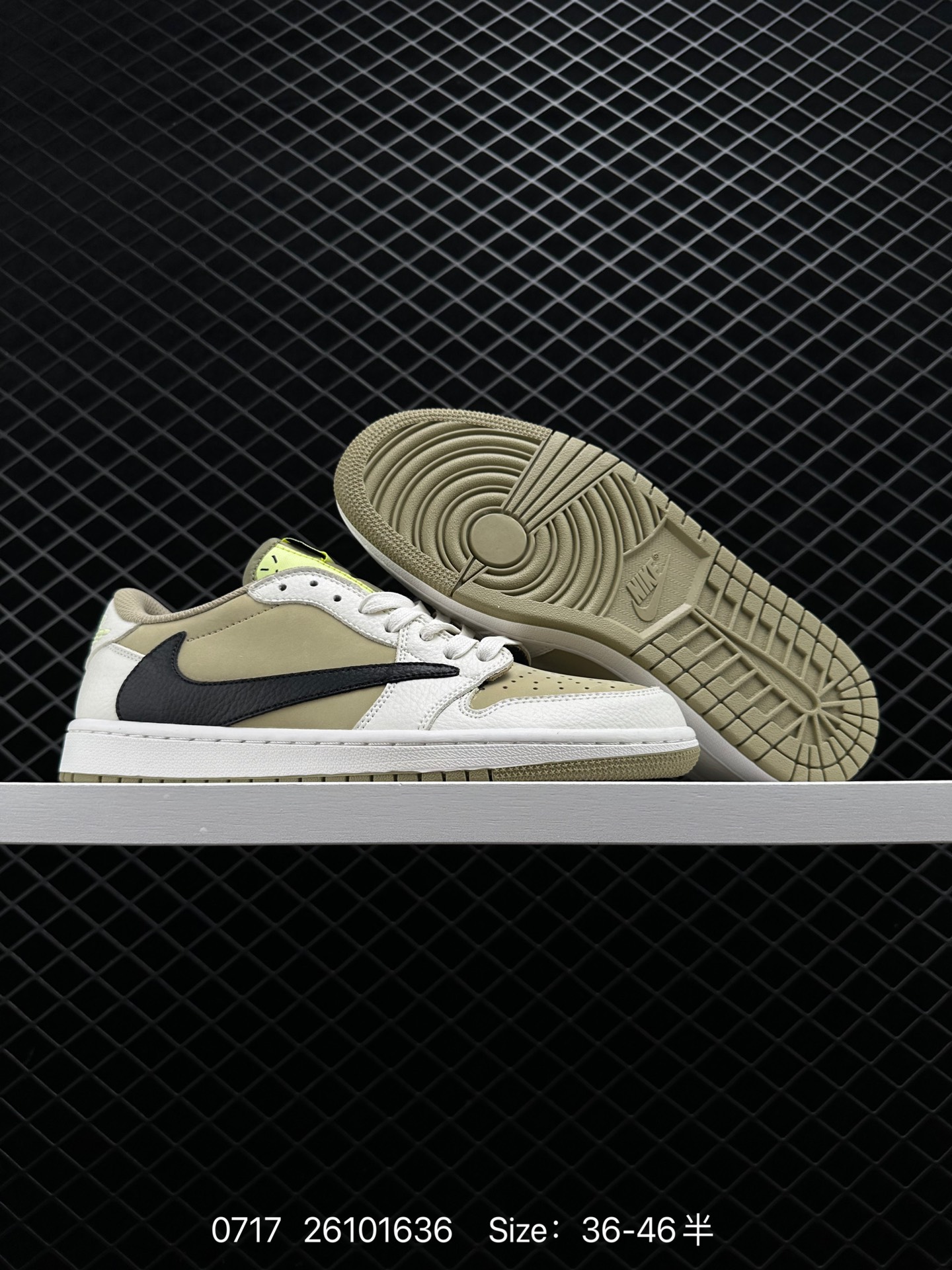 Travis Scott x Nike Air Jordan 1 Low Golf SP”Neutral Oliv“AJ1